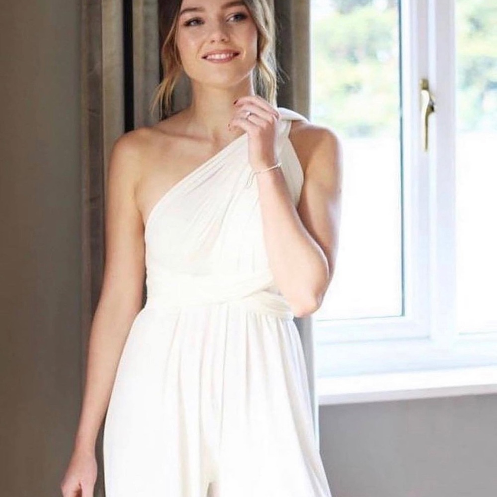 Two Birds Velvet Ivory Convertible Jumpsuit